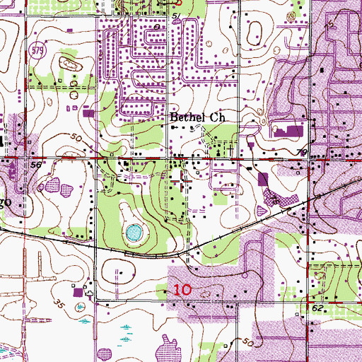 Topographic Map of Mirror Crest, FL