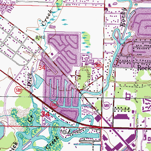 Topographic Map of Mohr Loop, FL