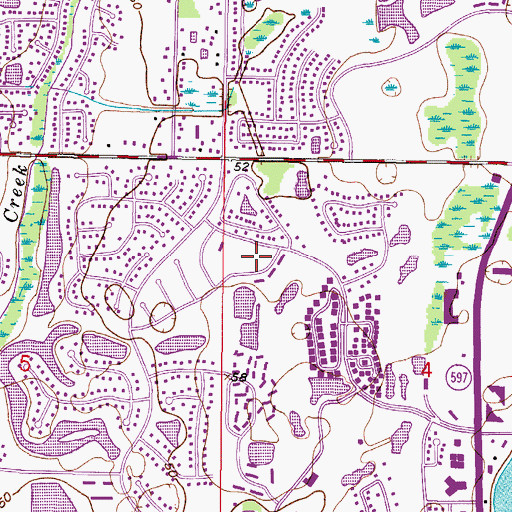 Topographic Map of Monaco Gardens, FL