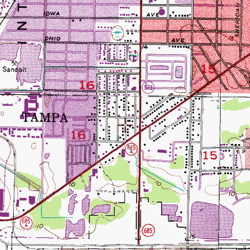 Topographic Map of Monnette, FL