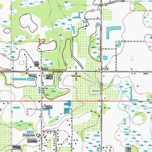 Topographic Map of Monroe, FL