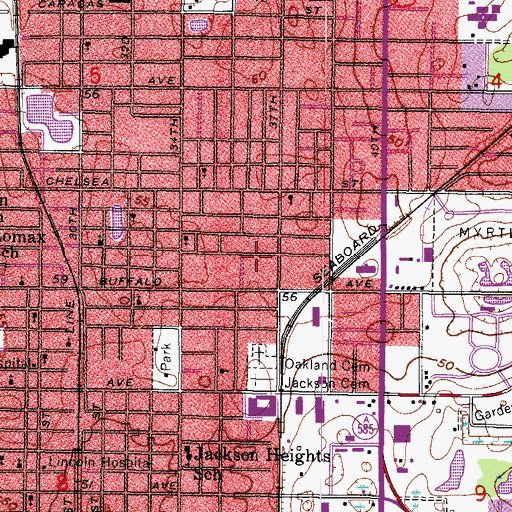 Topographic Map of Montana Heights, FL
