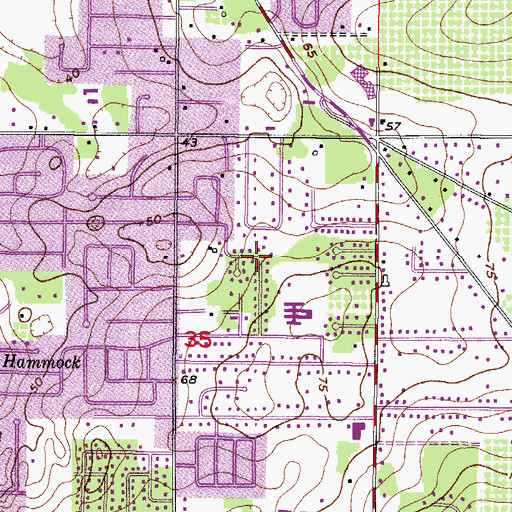 Topographic Map of Montclair Meadow, FL