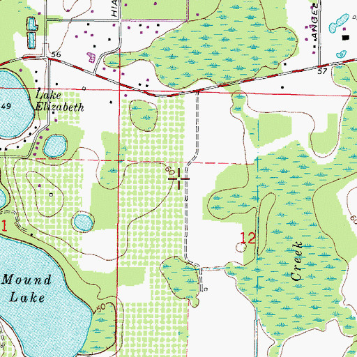 Topographic Map of Montreux, FL