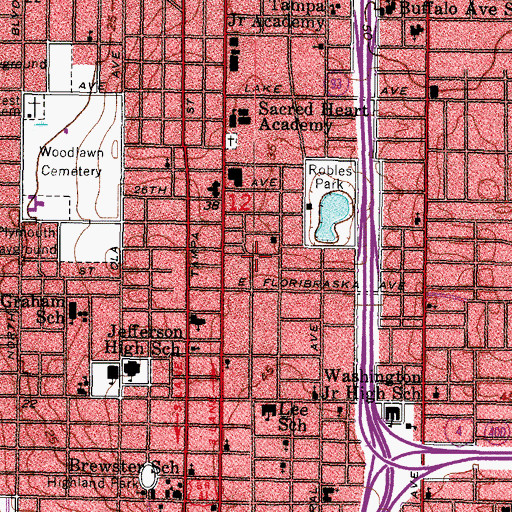 Topographic Map of Morey, FL
