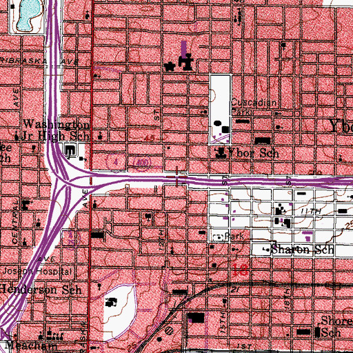 Topographic Map of Morey Heights, FL
