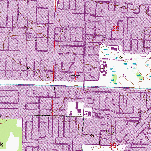 Topographic Map of Morganwoods Garden Homes, FL