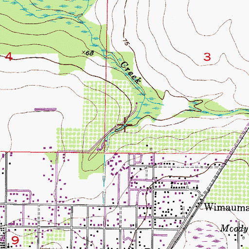 Topographic Map of Morris Park Farms, FL