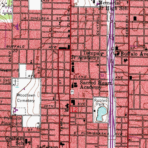 Topographic Map of Mount Carmel, FL