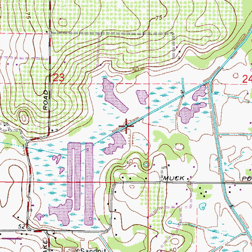 Topographic Map of Muck Pond Farms, FL