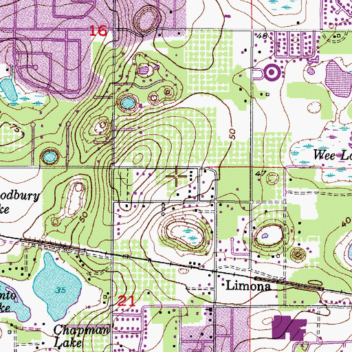 Topographic Map of Murray Acres, FL