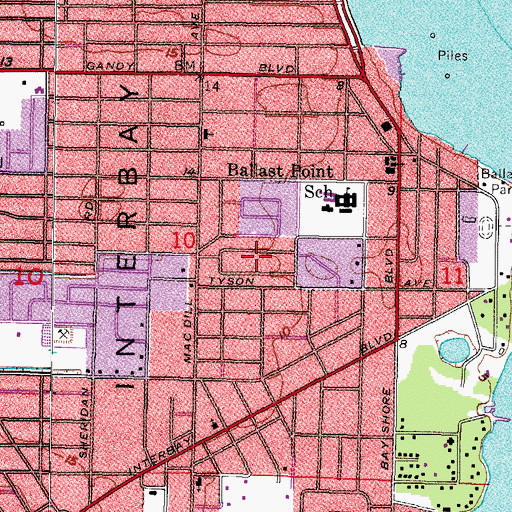 Topographic Map of Murray Heights, FL