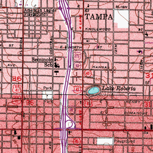 Topographic Map of Murray Oaks, FL