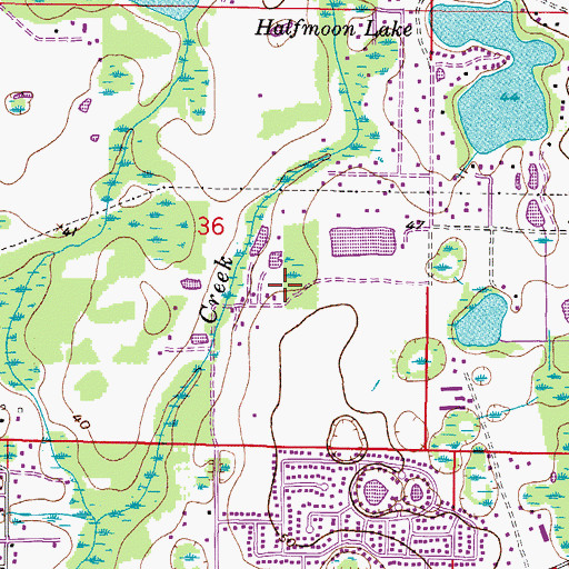 Topographic Map of Native Woods, FL