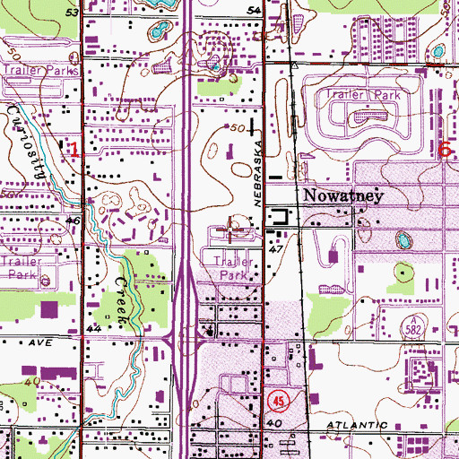 Topographic Map of Nebraska Manor, FL
