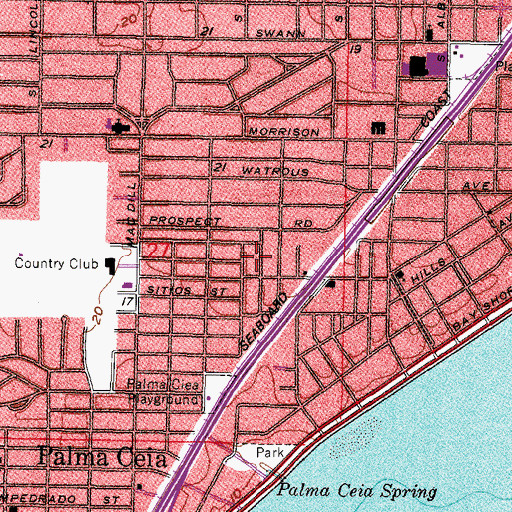 Topographic Map of Nelray, FL
