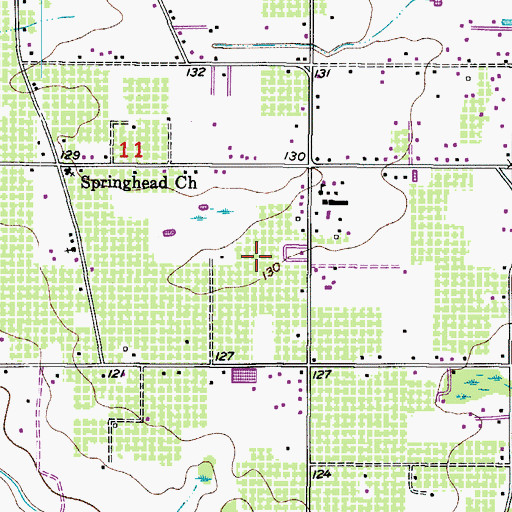 Topographic Map of Nesmith Estates, FL