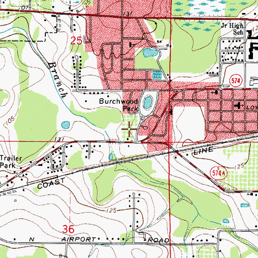 Topographic Map of New Hope, FL