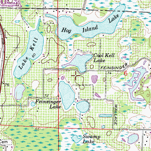 Topographic Map of Newberger Pines, FL