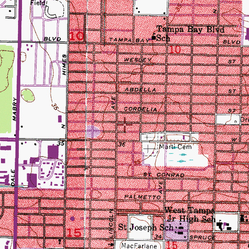 Topographic Map of Newnan, FL