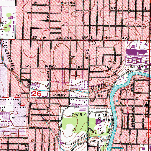 Topographic Map of Newport Gardens, FL