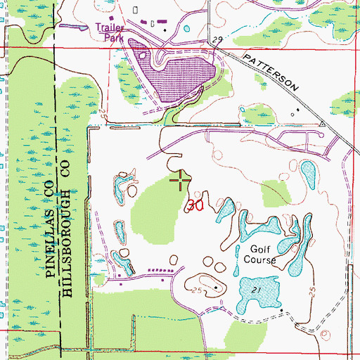 Topographic Map of Nine Eagles, FL