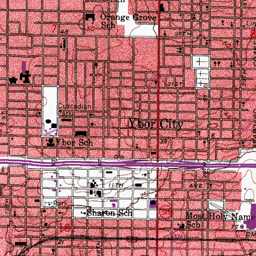 Topographic Map of Nistals, FL