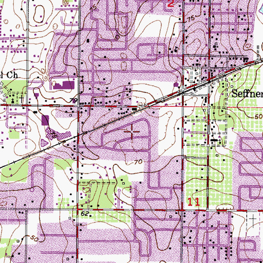 Topographic Map of Nita Estates, FL