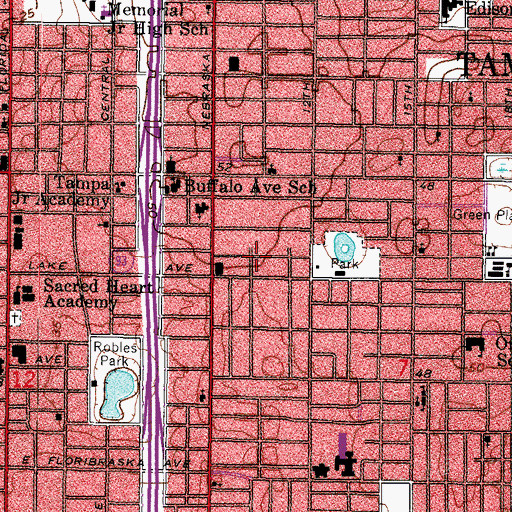 Topographic Map of Nordica, FL