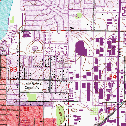 Topographic Map of Norma Lee Heights, FL