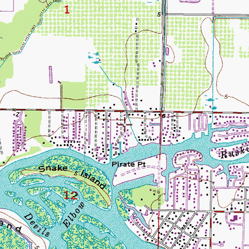 Topographic Map of North Branch Shores, FL
