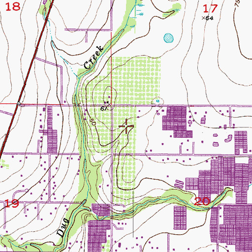 Topographic Map of North Green Estates, FL