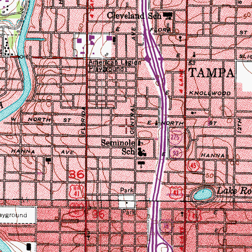 Topographic Map of North Park, FL