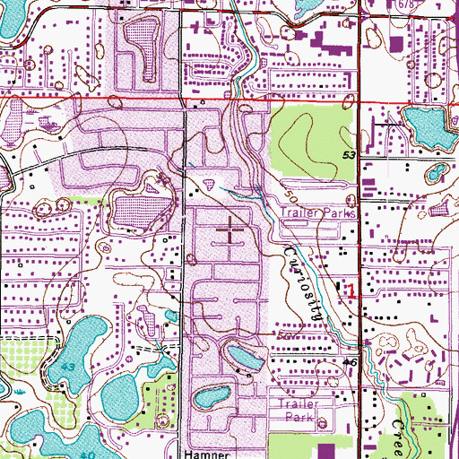 Topographic Map of North Pointe, FL