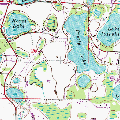 Topographic Map of Northbridge at Lake Pretty, FL