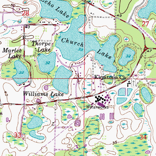 Topographic Map of Northlake Village, FL