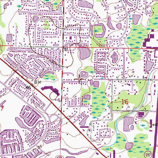 Topographic Map of Northrop Terrace, FL
