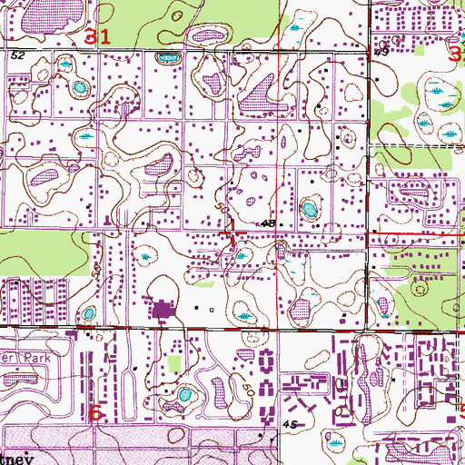 Topographic Map of Northside Mobile Villa, FL