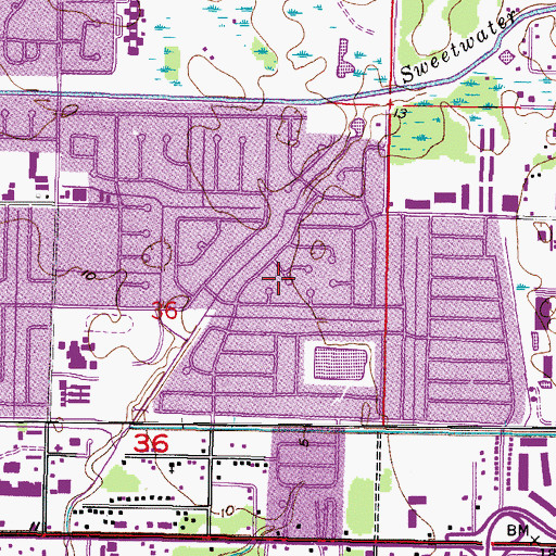 Topographic Map of Northwest Park, FL