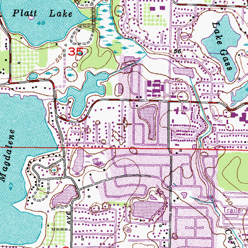 Topographic Map of Northwood Village, FL
