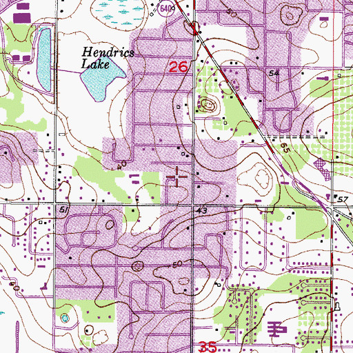 Topographic Map of Oak Regency, FL