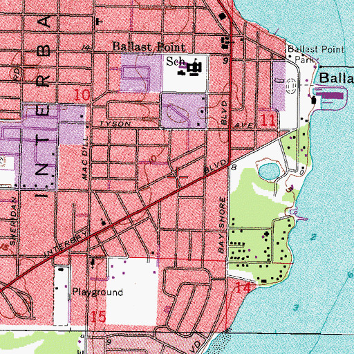 Topographic Map of Oak Shadows, FL