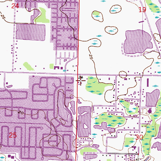 Topographic Map of Oak Trace, FL