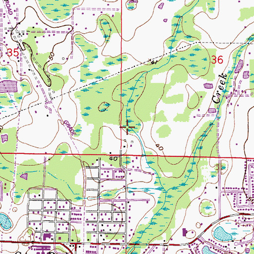 Topographic Map of Oakmeadows West, FL
