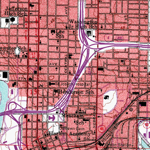 Topographic Map of Oakridge, FL