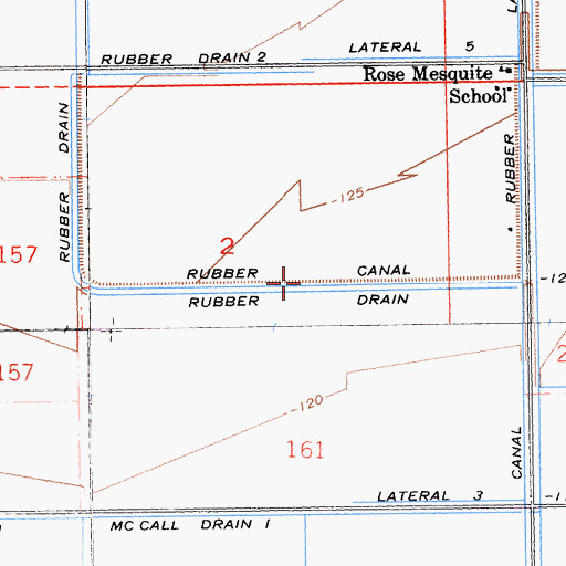 Topographic Map of Rubber Canal, CA
