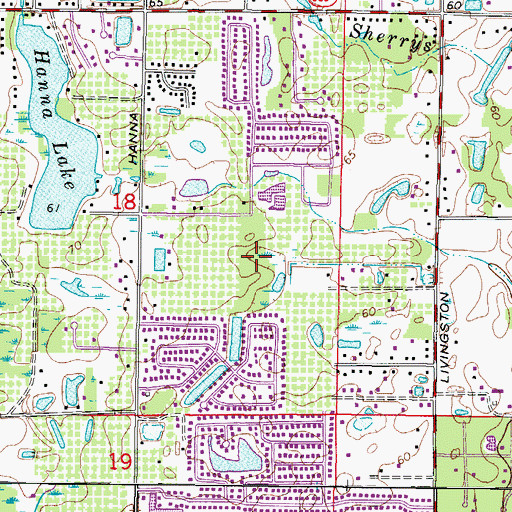 Topographic Map of Oaks at Windemere, FL