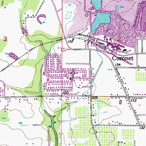 Topographic Map of Oakview Estates, FL