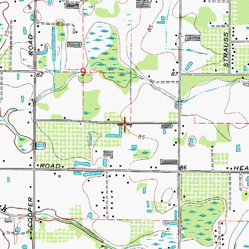 Topographic Map of Old Fashioned Acres, FL