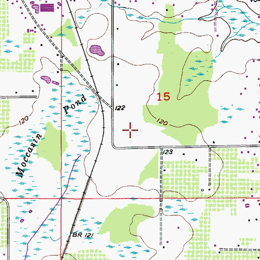 Topographic Map of Oliver Acres, FL